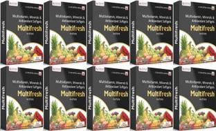 smart laboratories -Multifresh, Multivitamin- Multiminerals 10 Softgel Capsules (Pack of 10)