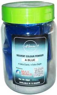 max deals Transparent Solvent Colour Powder for Glass / Acrylic Painting Atlas Blue 50 Gm