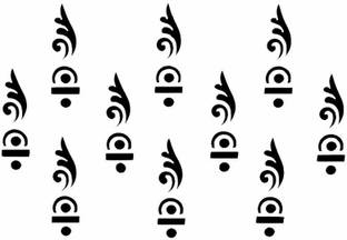 Comet Busters Black Designer Bindi For Women (BV148) Forehead Black Bindis