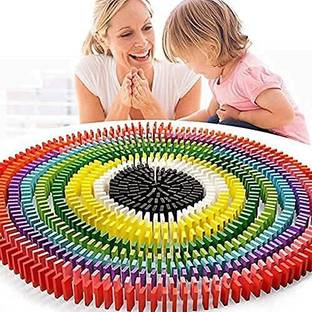 Fronted Wooden Creative Domino Block Educational Buliding Game 200 pcs Imported 12 Color