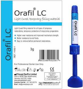 Prevest DenPro Orafil LC Light Cured,Temporary Filling Material - 3g Dental Elevator