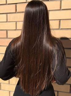 JGL BROWN STRAIGHT HAIR EXTENSIONS HALF HEAD CLIP ON Hair Extension