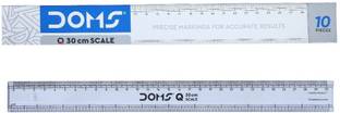 DOMS Q Series 30 cm Transparent Scale | Precise Marking For Accurate Results Ruler