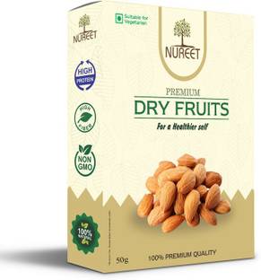 Nureet 50g Crunchy Almonds | Nutritious Delicious Badam Nuts | Dry Fruits Nuts (50 g) Almonds