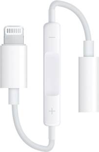 ENMORA White Lightning To Headphone Jack Adapter Model Mh020 (Android, iOS) Y37 Phone Converter
