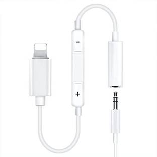 IMMUTABLE White Lightning To Headphone Jack Adapter Model Mh020 (Android, iOS) Y44 Phone Converter