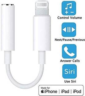 IMMUTABLE White Lightning Headphone Jack Adapter Connector Music Control J63 Phone Converter