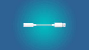 ENMORA White Lightning Headphone Jack Adapter Connector Music Control J54 Phone Converter
