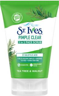 ST.IVES Tea Tree & Walnut Pimple Clear 3 in 1 Face Scrub with Salicylic Acid Scrub