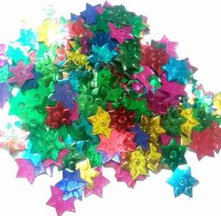 CHL ROAR PLASTIC SEQUINS/SITARA FOR EMBROIDERIES AND ART WORK. IK N 10MM,MULTICOLOUR Multi Sequins