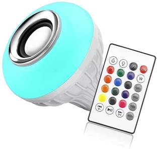 Zohlo RGB LED Light Bulb Bluetooth Speaker Remote Control Color Changing for HomeParty Smart Bulb