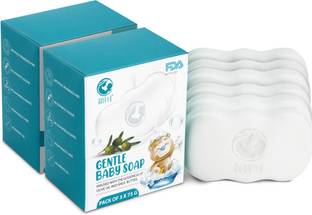BabynU Moisturizing Baby Soap Bar, with Olive oil & Shea butter. Pack of 6, 75gms each