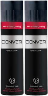 DENVER Black Code Cologne Talc Combo (Pack of 2)