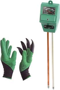 FreshDcart Plant Soil Testing Ph Meter Moisture Sensor Kit with Garden Farming Gloves Digital TDS Meter