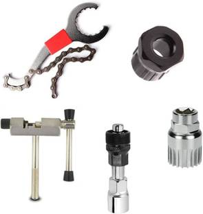 FASTPED Bicycle Cassette Removal Tool Set Bike Chain Whip Tool Bike Sprocket Remover Cycling Tools