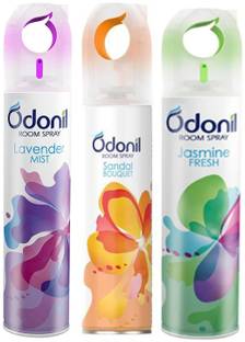 Odonil Jasmine, Lavneder, Sandal Spray Room Spray Lavneder, Jasmine Fresh, & Sandal 150ml each