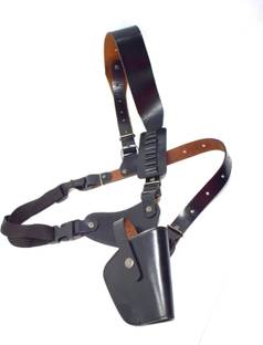 गन एली Premium Leather Chest Holster for 32 Revolver IOF,Smith&Wession,Webley पिस्टल/गन कवर फ्री साइज़