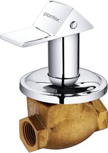 Plantex by Plantex Pure Brass PRI-306 Concealed Stop Cock for flush - 15mm (Mirror-Chrome Finish) Tap For Bathroom With Teflon Tape/AdjustableBrass Wall Flange 15mm Mirror-Chrome Stop Cock Faucet