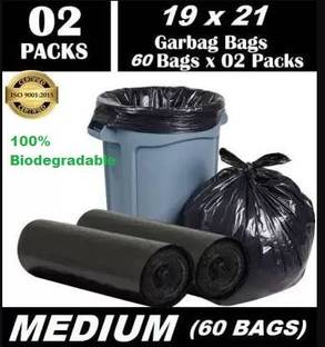SAISWAR garbage bags dustbin polythene bags garbage bags 19*21 60 Bags Medium 20 L Garbage Bag  Pack Of 60