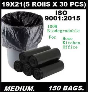 savenature Garbage bag for Home, office & kitchen, M size 100% Biodegradable Medium 5 L Garbage Bag  Pack Of 150