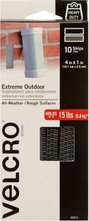 VELCRO Brand - Extreme Outdoor - Extreme - 4" x 1" Strips, 10 Sets - Titanium Adhesive