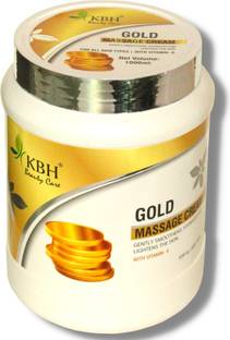 kbh Gold Facial Massage Cream 1Kg Mega Pack With Gold Dust & Vitamin E
