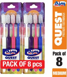 Ajay Quest Offer Pack of 8 Pcs (Medium) Medium Toothbrush