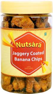 nutsara Jaggery Coated Banana Chips - Kerala Sharkara Varatti Upperi 200gm Chips
