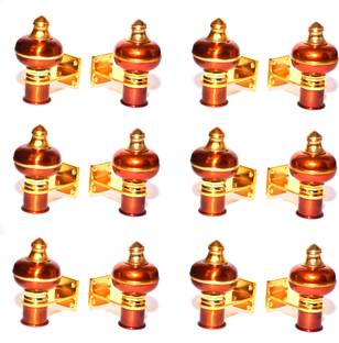 GHAR DWAR Multicolor Curtain Hooks, Curtain Knobs, Rod Rail Bracket Metal