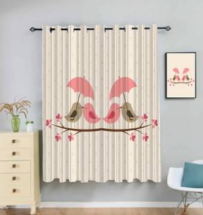 Newturn 155 cm (5 ft) Polyester Room Darkening Window Curtain Single Curtain