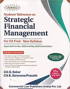 Student Referencer on Strategic Financial Management for CA Final New Syllabus 17/Ed (2022)
