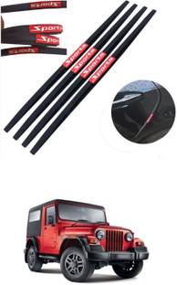 XZRTZ Car Side Door Edge Bumper, Anti-Scratch Protection Guards Trim Stickers S112 Matte, Glossy Mahindra Thar, Universal For Car Side Garnish