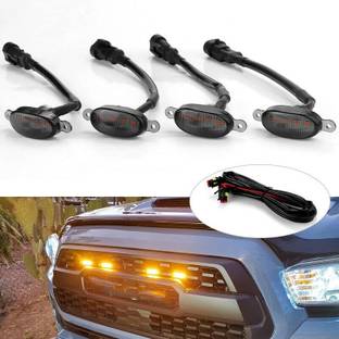 Auto Emporium Hub 4 LED Front Grill Led Lights Amber Lights Dash Light Car, Van LED for Hyundai (12 V, 10 W)