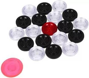 VPHUB Crystal Premium Quality Carrom Coins Carrom Pawns and 1 STRIKER Carrom Pawns