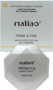 maliao Prime and Fine Oil Control Whitening Compact Face Powder Natural Nude Compact