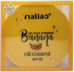 maliao HD Face Compact Powder Banana Oli Control Compact Soft Ivory Compact