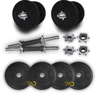 YMD (2.5kg x 4 + 1kg x 4) Rubber Weights Gym Set for Home Exercise Purpose, Gym kit Adjustable Dumbbell