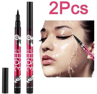 Facejewel 2Pcs Professional Black 36H Eyeliner Pen Waterproof 4 ml