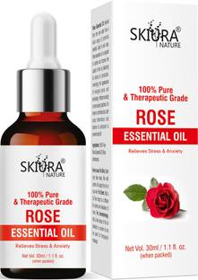 Skiura Nature 100% Pure Rose Essential Oil For Aroma, Skin Glow, Anti Stress & Diffuser
