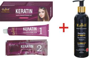 Kamill Professional Hair Straightening Kit (165g) with Smooth Shampoo(250g)