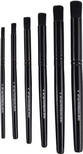 art asia 6pc All Black Stencil Paintbrush Set