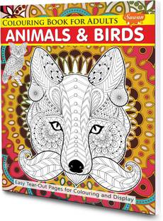 Colouring Book For Adults Animals & Birds By Sawan