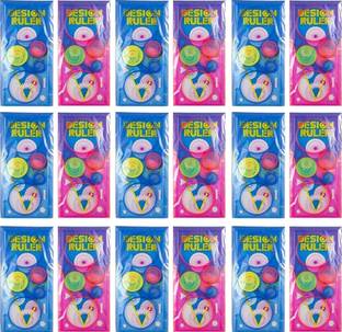 ShubhKraft Return Gift In Bulk For Kids | Spirograph Geometric Rule/Scale For Kids (18 Pcs) Ruler