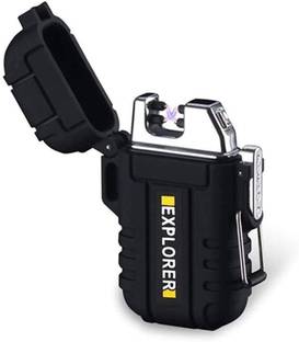 WRADER UPGRADED QUALITY WATERPROOF Flameless Electric Lighter Dual Arc Plasma Lighter Rechargeable Lighter Windproof Explorer Lighter Cigarette Lighter for Camping Cigarette Lighter