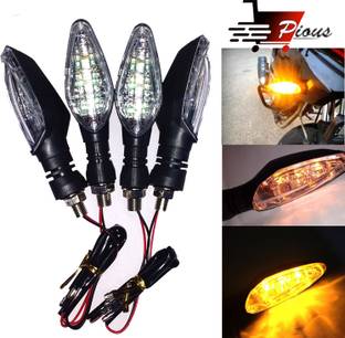 DvineAutoFashionZ Front, Rear, Side LED Indicator Light for Yamaha, Royal Enfield, Universal For Bike, KTM, TVS R15, Pleasure, Pulsar 200NS, Duke 200