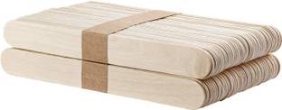 Just Flowers 100pc 8" Big Wooden Ice Cream Sticks for DIY Large Craft Popsicle Stick