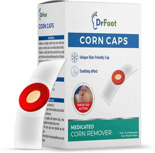 Dr Foot Corn Caps 40 Strips Medicated Plaster Bandage Skin Friendly Cap Soothing Effect Bandage Protector