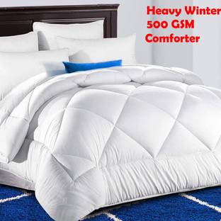 Linenovation Solid King Comforter for  Heavy Winter