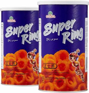 oriental Super Ring With Cheese - 80 gm | Ready & Tasty Snack | Pack of 2 (Imported) Chips