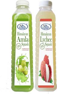 Badrika Pure Natural Himalayan Amla/Gooseberry And Lyhcee | Litchee Squash Combo